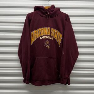 Vintage 90s Arizona State University Embroidered Maroon Mens Large hoodie